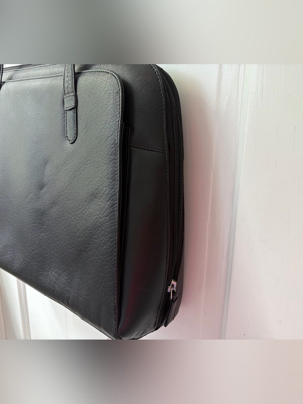 Latico Black Leather Business Case, Lap top carrier, structured purse, tote bag - Picture 6 of 14